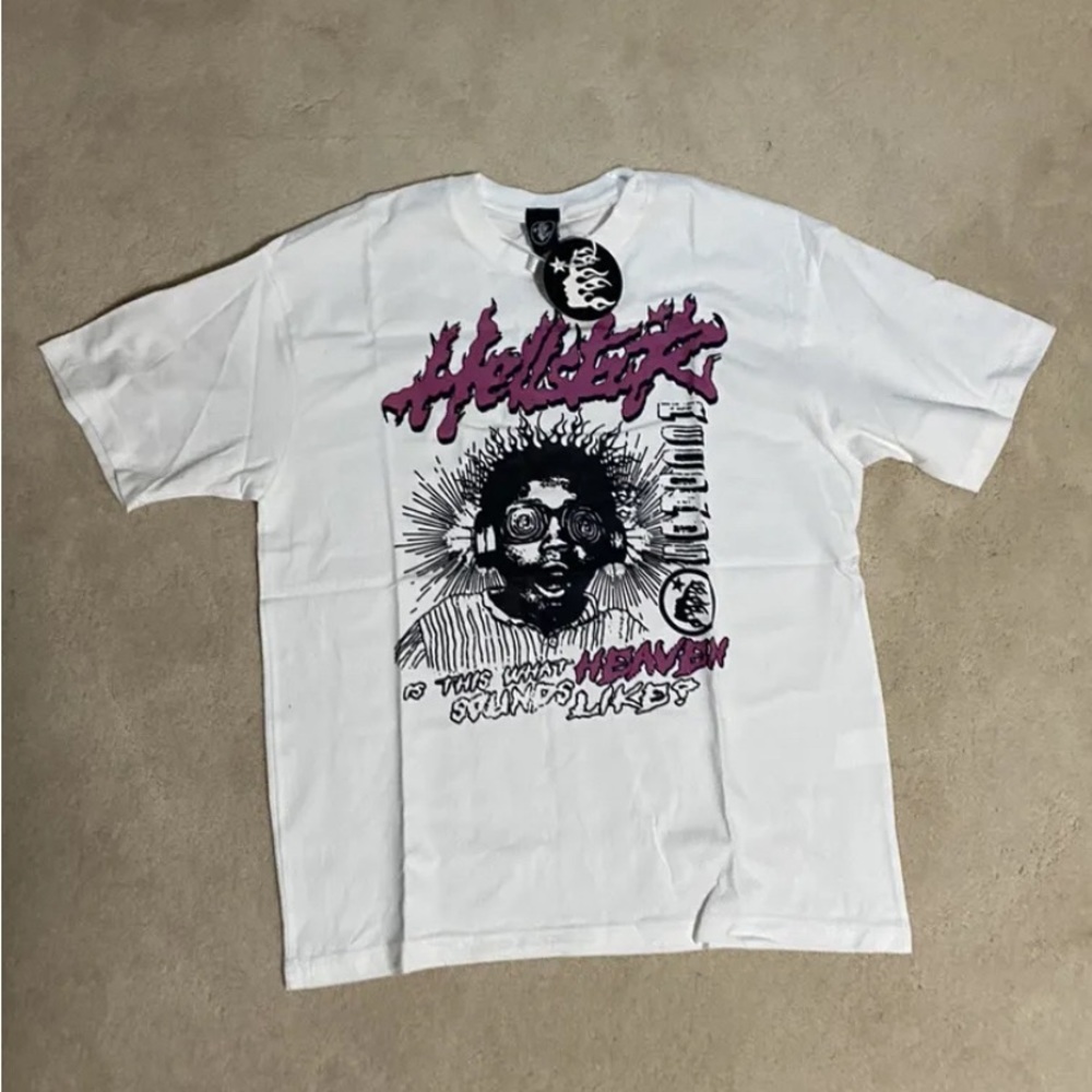 White Medium Hellstar Unisex Heaven Sounds T Shirt